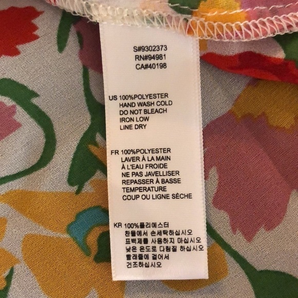 Twentyone Multi Colored Ruffle Front Button Down Cut in Sleeveless Dress S/S - Picture 10 of 10